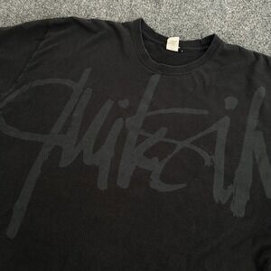 Vintage Quiksilver T Shirt Graphic Print Mens XL Black Y2K Surf Skate Grunge